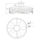 Parrot Uncle 27-Inch Modern Brush Nickel Flush Mount Reversible Ceiling Fan with Lighting and Remote Control (F8279110V)