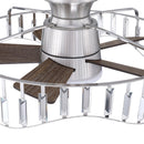 Parrot Uncle 27-Inch Modern Brush Nickel Flush Mount Reversible Ceiling Fan with Lighting and Remote Control (F8279110V)