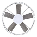 Parrot Uncle 27-Inch Modern Brush Nickel Flush Mount Reversible Ceiling Fan with Lighting and Remote Control (F8279110V)