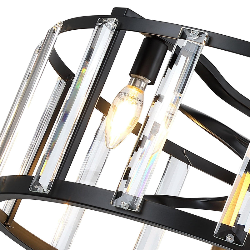 Parrot Uncle 27" Modern DC Motor Downrod Mount Reversible Crystal Ceiling Fan with Lighting and Remote Control (F8282110V)