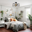 Parrot Uncle 27" Modern DC Motor Downrod Mount Reversible Crystal Ceiling Fan with Lighting and Remote Control (F8282110V)