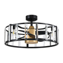 Parrot Uncle 27" Modern DC Motor Downrod Mount Reversible Crystal Ceiling Fan with Lighting and Remote Control (F8282110V)