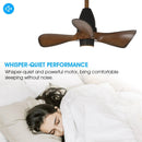 Parrot Uncle 28-Inch Kwang Farmhouse DC Motor Downrod Mount Reversible Ceiling Fan with LED Lighting and Remote Control