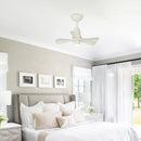 Parrot Uncle 28-Inch Kwang Farmhouse DC Motor Downrod Mount Reversible Ceiling Fan with LED Lighting and Remote Control