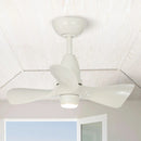 Parrot Uncle 28-Inch Kwang Farmhouse DC Motor Downrod Mount Reversible Ceiling Fan with LED Lighting and Remote Control
