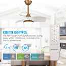 Parrot Uncle 28-Inch Modern DC Motor Downrod Mount Reversible Ceiling Fan with LED Lighting and Remote Control