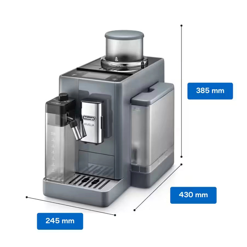 DeLonghi Rivelia Fully Automatic Espresso Machine in Pebble Gray (EXAM44055G)