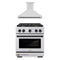 ZLINE Autograph Edition 2-Piece Appliance Package - 30-Inch Gas Range and Wall Mounted Range Hood in Stainless Steel with Matte Black Trim (2AKP-SGRRH30-MB)