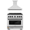 ZLINE Autograph Edition 2-Piece Appliance Package - 36-Inch Gas Range & Wall Mounted Range Hood in Stainless Steel with Matte Black Trim (2AKP-SGRRH36-MB)