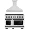 ZLINE Autograph Edition 2-Piece Appliance Package - 48-Inch Gas Range & Wall Mounted Range Hood in Stainless Steel with Matte Black Trim (2AKPR-SGRRH48-MB)