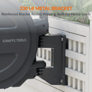 Giraffe Tools 1/2-Inch, 100 Ft. Retractable Garden Hose Reel, UV Resistant