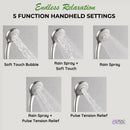 Forno Acqua Fall Mini 8-Inch Overhead Rainfall Shower with 2.5 GPM Flow Rate, Handheld, Body Jets in Brushed Nickel (SMW2BN-C2)