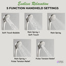 Forno Acqua Fall 8-Inch Overahead Rainfall Shower with 1.8 GPM Flow Rate, , 7 Way Diverter, Handheld Shower Head, Body Jets,  (SCW2CP-C8)