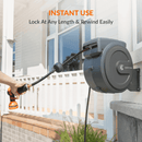 Giraffe Tools 1/2-Inch, 130 Ft. Retractable Garden Hose Reel