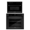 ZLINE 2-Piece Appliance Package - 30-inch Electric Wall Oven & 24-inch Microwave Oven in Black Stainless Steel (2KP-MW24-AWS30BS)