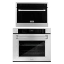 ZLINE 2-Piece Appliance Package - 30-inch Electric Wall Oven with Self-Clean & 24-inch Built-In Microwave Oven in Stainless Steel (2KP-MW24-AWS30)