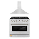 ZLINE 2-Piece Appliance Package - 36-inch Gas Range & Convertible Vent Range Hood in Stainless Steel (2KP-SGRRH36)