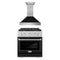 ZLINE 2-Piece Appliance Package - 30-inch Gas Range With Black Matte Door Dual & Premium Range Hood in Satin Stainless Steel (2KP-SGRSBLMRH30)