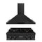 ZLINE 2-Piece Appliance Package - 30-Inch Rangetop and Convertible Range Hood in Black Stainless Steel (2KP-RTBRH30)