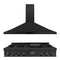 ZLINE 2-Piece Appliance Package - 48-Inch Rangetop and Convertible Range Hood in Black Stainless Steel (2KP-RTBRH48)