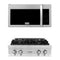 ZLINE 2-Piece Appliance Package - 30-Inch Rangetop and Over-the-Range Microwave with Modern Handle in Stainless Steel (2KP-RTOTR30)