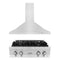 ZLINE 2-Piece Appliance Package - 30-Inch Rangetop and Covertible Range Hood in Stainless Steel (2KP-RTRH30)