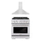 ZLINE 2-Piece Appliance Package - 30-inch Gas Range & Convertible Vent Range Hood in Stainless Steel (2KP-SGRRH30)
