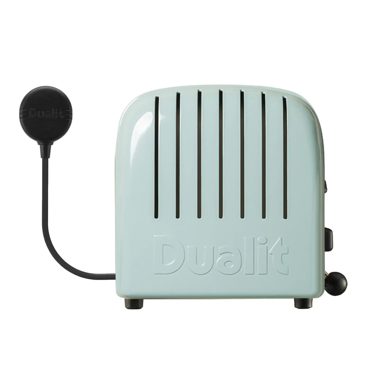 Eucalyptus Dualit 2-slice toaster front with six slots and attached power cord