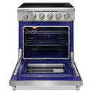Kostch 30-Inch Glass Top Electric Range with 5 Burners & 4.55 Cu. Ft. Convection Oven in Stainless Steel (KOS-30RE06H-S)