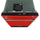 Kostch 24-Inch Top Control Built-In Dishwasher with Third Rack & 45 dBA in Red (KOS-24DWH03M-R)