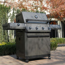 Monument Eminence Fortified Propane Gas Grill in Black Powder Coated with 4 Burners (E425)