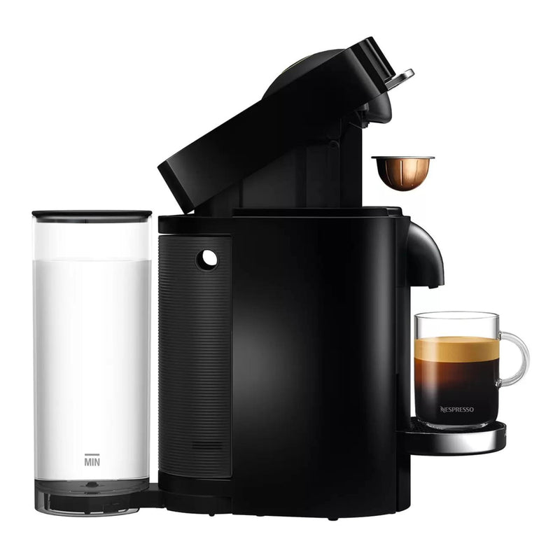 De'Longhi Nespresso VertuoPlus Deluxe Coffee & Espresso Single-Serve Machine in Piano Black with Chrome Detailing (ENV155B)