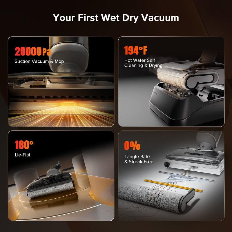 Roborock F25 GT Wet and Dry Vacuum Cleaner with 20000 Pa Suction Power (Customized Version of the F25 RT)