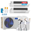 MRCOOL DIY 5th Gen 27,000 BTU 2-Zone Ductless Mini Split Air Conditioner and Heat Pump with 9K+18K BTU Ceiling Cassette Indoor Units