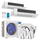 MRCOOL DIY 5th Gen 36,000 BTU 2-Zone Ductless Mini Split Air Conditioner and Heat Pump with 12K+18K BTU Ceiling Cassette Indoor Units