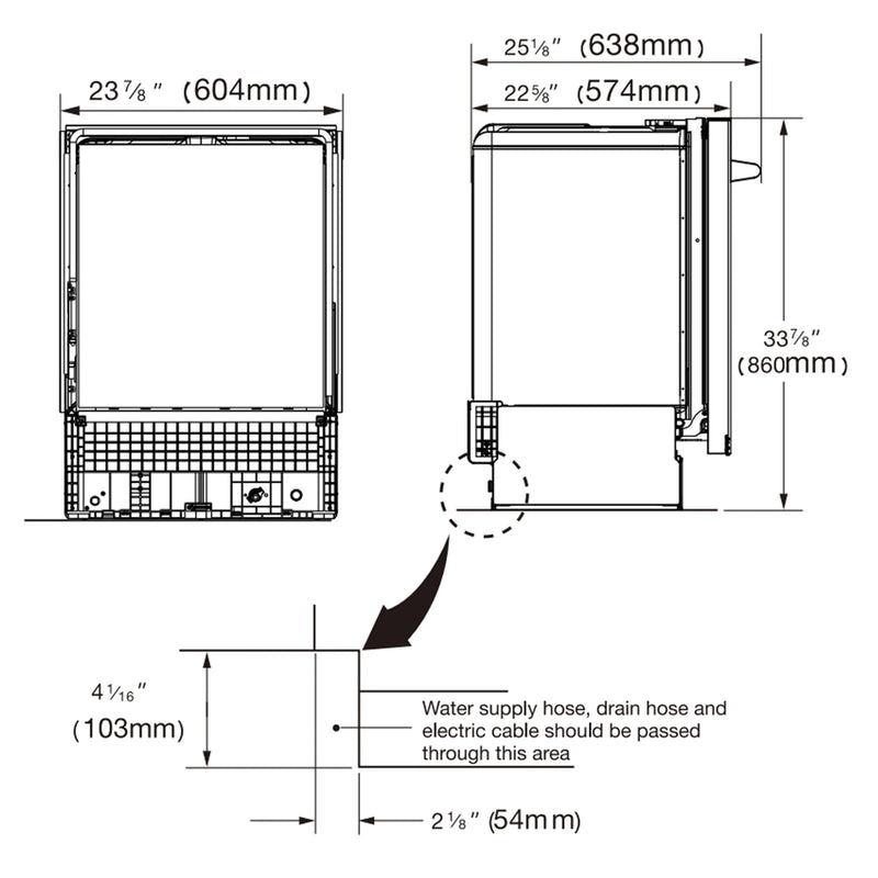 Kostch 24-Inch Top Control Built-in Dishwasher in Stainless Steel (KOS-24DWH06H-S)