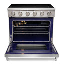 Kostch 36-Inch Glass Top Electric Range with 5 Burners & 6 Cu. Ft. Convection Oven in Stainless Steel (KOS-36RE06H-S)