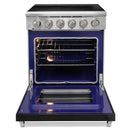 Kostch 30-Inch Glass Top Electric Range with 5 Burners & 4.55 Cu. Ft. Convection Oven in Black (KOS-30RE06H-B)
