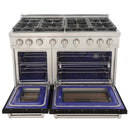 Kucht Professional 48-Inch 6.7 cu. ft. Gas Range in Black with Silver Accents (KFX480-BK)
