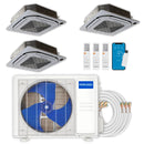 MRCOOL Olympus 4th Gen Mini Split - 3-Zone 27,000 BTU  Air Conditioner and Heat Pump Condenser with 9K + 9K + 9K Ceiling Mount Air Handlers