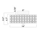 Parrot Uncle 3-Light Modern LED Flush Mount Light with Crystal (HLC-27232-3)