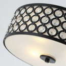 Parrot Uncle 3-Light Modern LED Flush Mount Light with Crystal (HLC-27232-3)