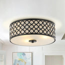 Parrot Uncle 3-Light Modern LED Flush Mount Light with Crystal (HLC-27232-3)