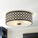 Parrot Uncle 3-Light Modern LED Flush Mount Light with Crystal (HLC-27232-3)
