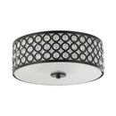 Parrot Uncle 3-Light Modern LED Flush Mount Light with Crystal (HLC-27232-3)