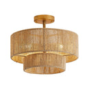 Parrot Uncle 3-Light Traditional Farmhouse Wabi-Sabi Flush Mount Light (BBW9513-3110V)