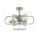 Parrot Uncle 30-Inch Theron Modern DC Motor Downrod Mount Reversible Ceiling Fan with LED Lighting and Remote Control (BBA535406CA110V)