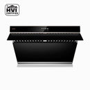 Fotile Slant Vent Series 30" 850 CFM Under Cabinet or Wall Mount Range Hood with 2 LED lights, and Push Buttons in Onyx Black Tempered Glass (JQG7522)