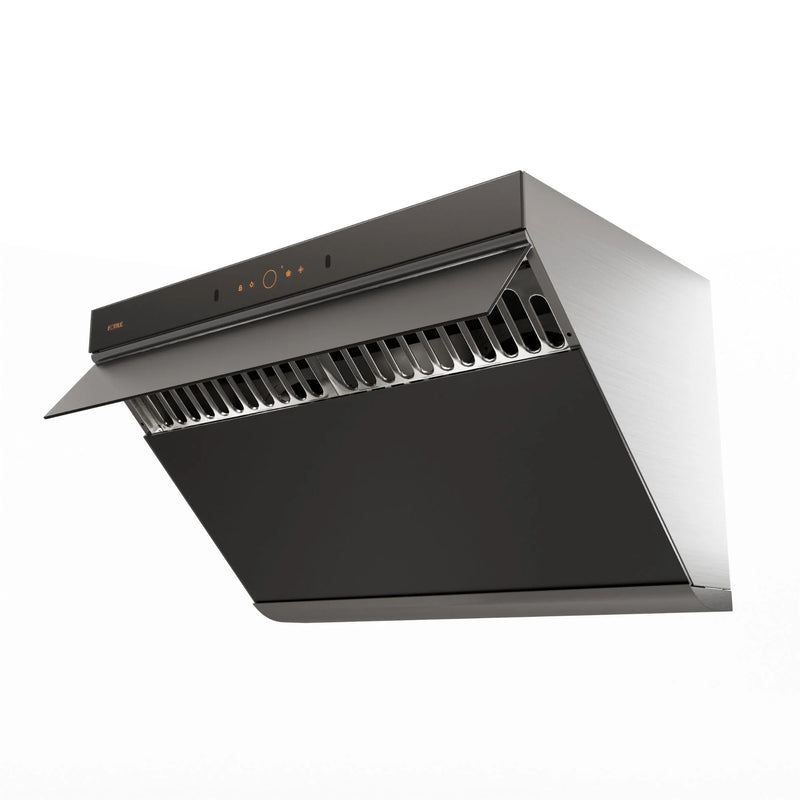 Fotile 36-Inch Slant Vent Range Hood with 1100 CFM in Moonshadow Grey with Frosted Matte Anti Glare Finish (JQG9007-Y)