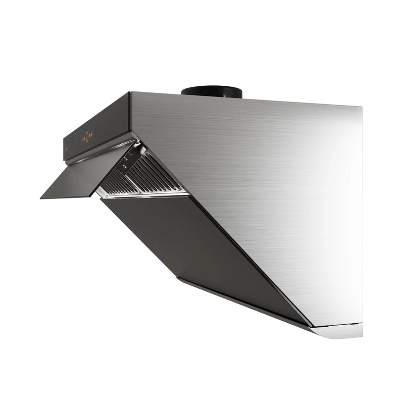 Fotile 36-Inch Slant Vent Range Hood with 1100 CFM in Moonshadow Grey with Frosted Matte Anti Glare Finish (JQG9007-Y)